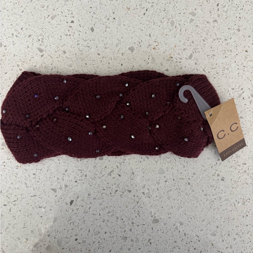 C.C NWT Burgundy and purple knitted headband #winteraccessories
